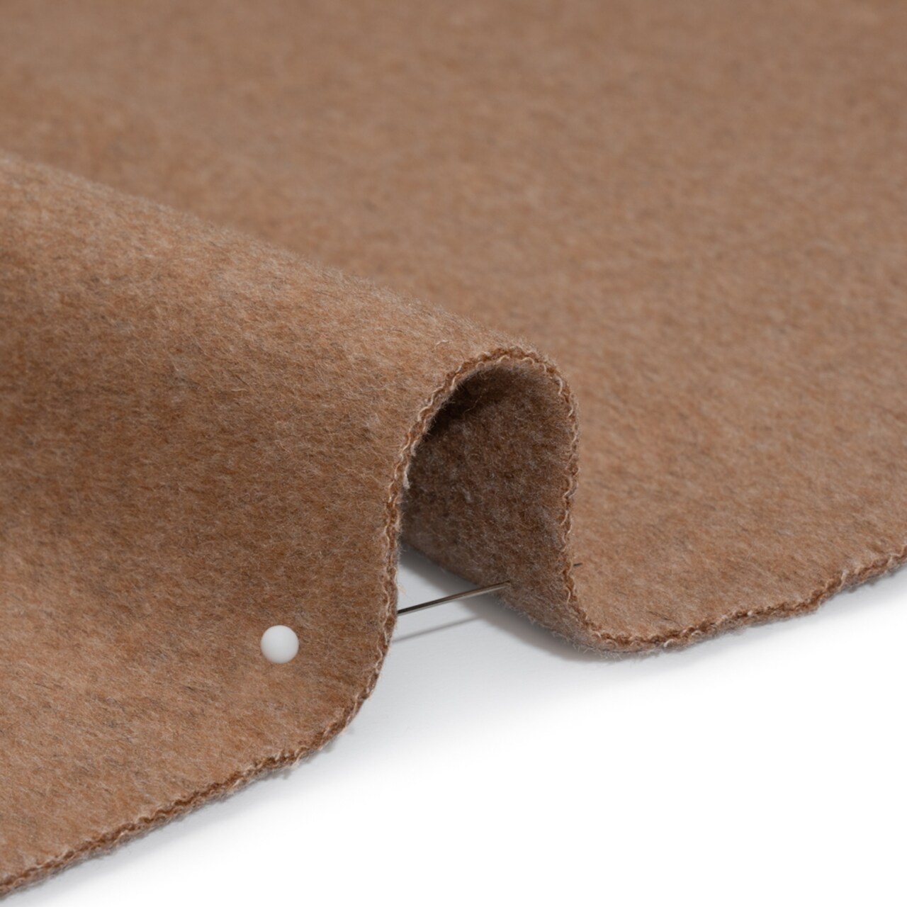 1 Yard Heathered Beige Virgin Wool and Cashmere Double Cloth Coating Heathered 80 Percent Wool 58 inch Width